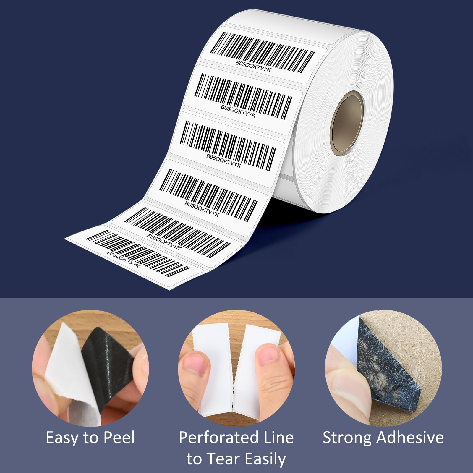 L LIKED 2.25" x 4" , 2.25" x 0.75",  2.25" x 1.25" Direct Thermal Label for Block, Permanent Adhesive Shipping Postage Labels & Compatible with Rollo, Zebra and Other Desktop Printers - Image 3