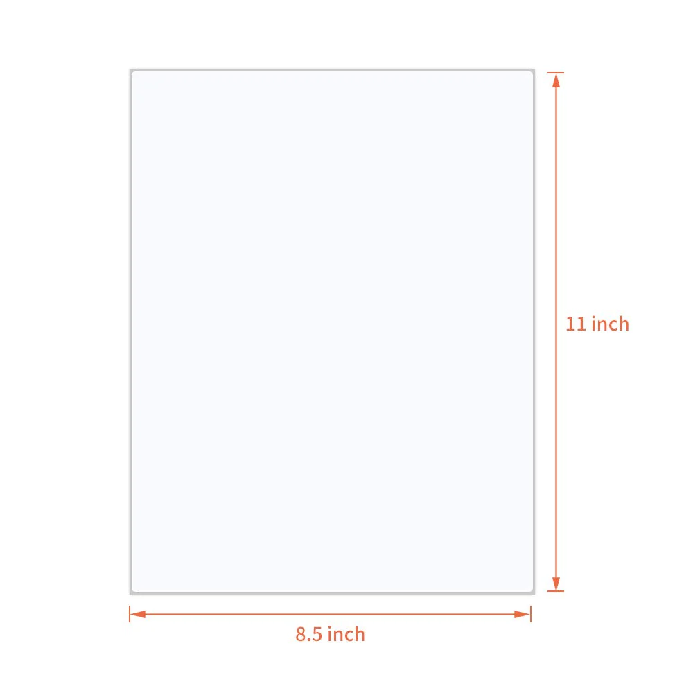 L LIKED Full Sheet Label Sticker Paper 8.5 x 11 Inches, White, Matte, for Laser & Inkjet Printers - Image 4