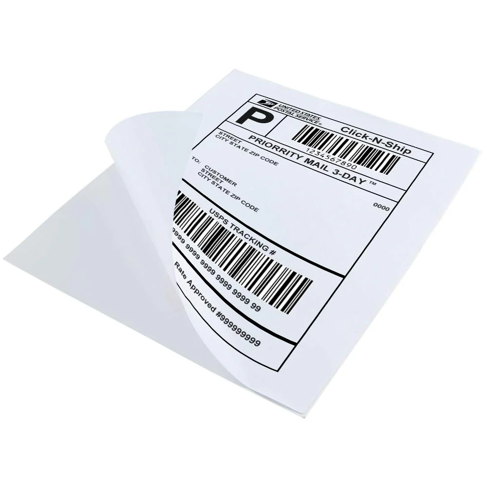 L LIKED Full Sheet Label Sticker Paper 8.5 x 11 Inches, White, Matte, for Laser & Inkjet Printers - Image 5