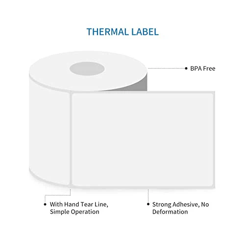 L LIKED  4" x 6" Direct Blank Thermal Shipping Labels with 450 Labels/Roll - Compatible Zebra 2844 ZP-450 ZP-500 ZP-505 - Image 4