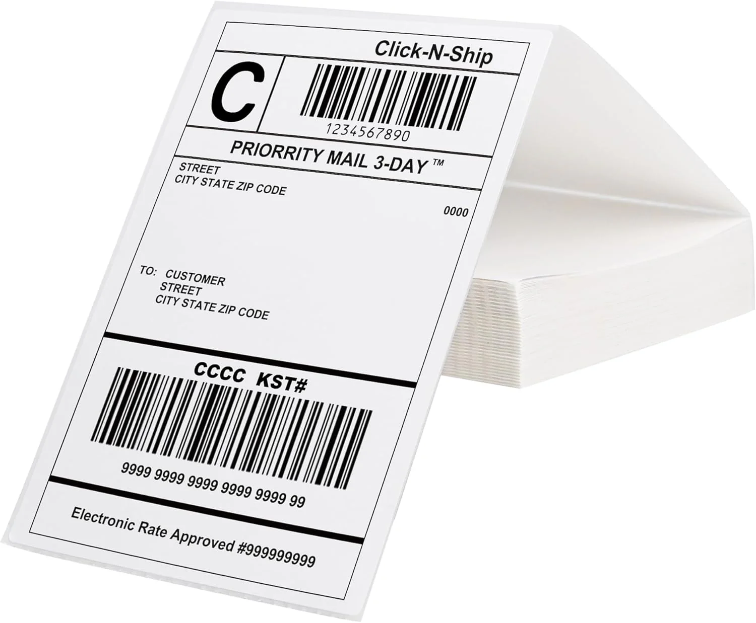 L LIKED Fanfold 4" x 6" Direct Thermal Labels, with Perforated line for Thermal Printers - Compatible Zebra & Rollo Printer (4" x 6" ) - Image 10