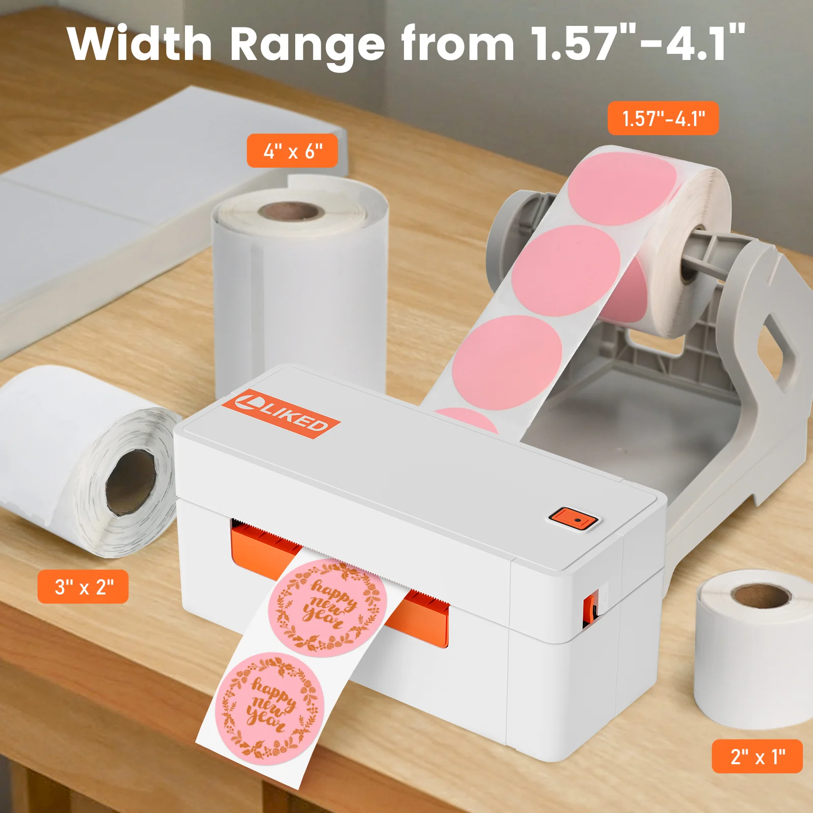 L LIKED Bluetooth Thermal Label Printer, 4x6 Shipping Label Printer, Support Android, iPhone and Windows, Widely Used for Amazon, Ebay, UPS etc (LP46 White) - Image 5
