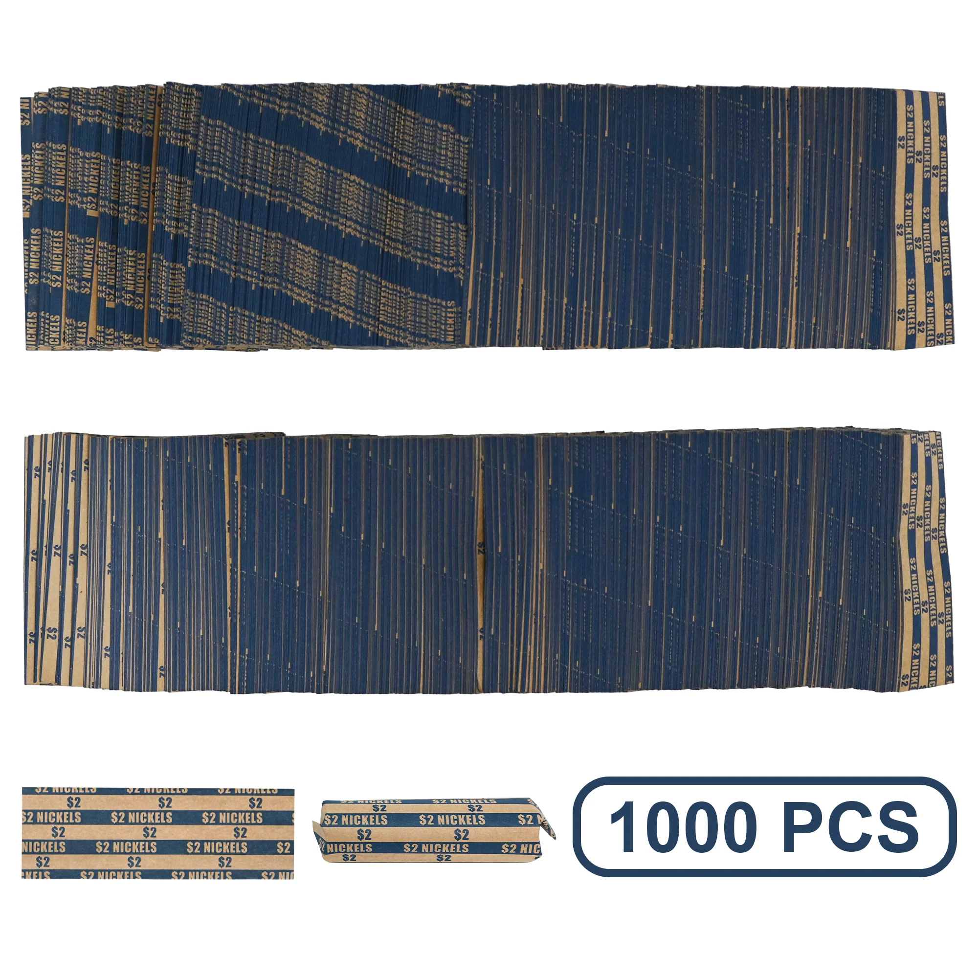 L LIKED Flat Striped Coin Wrappers, Pack of 1000 PCS - Image 4