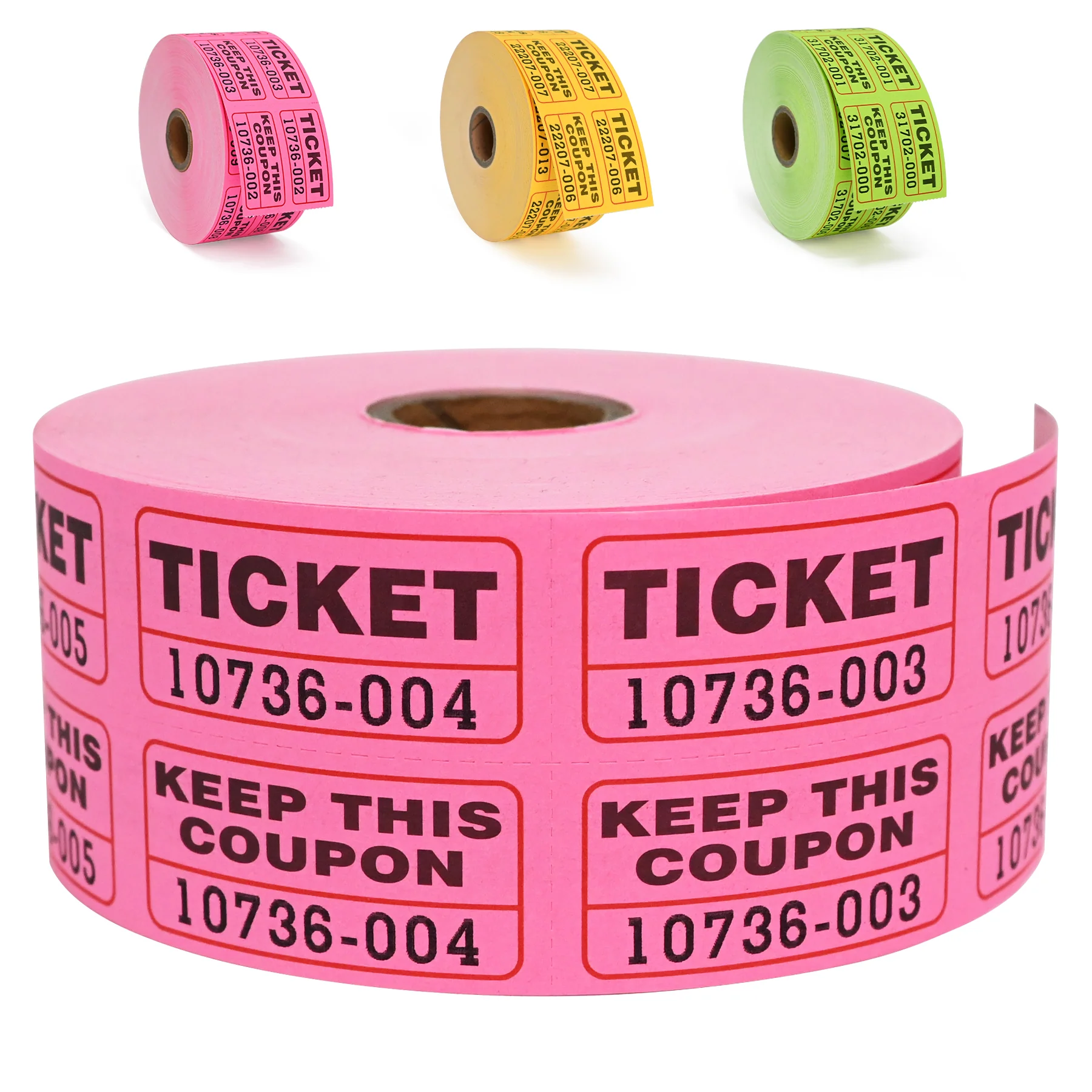 L LIKED Fluorescence Raffle Tickets Double Roll 1000 Tickets Neon High Light 50/50 Tickets for Event,Raffle,Fundraiser - Image 5