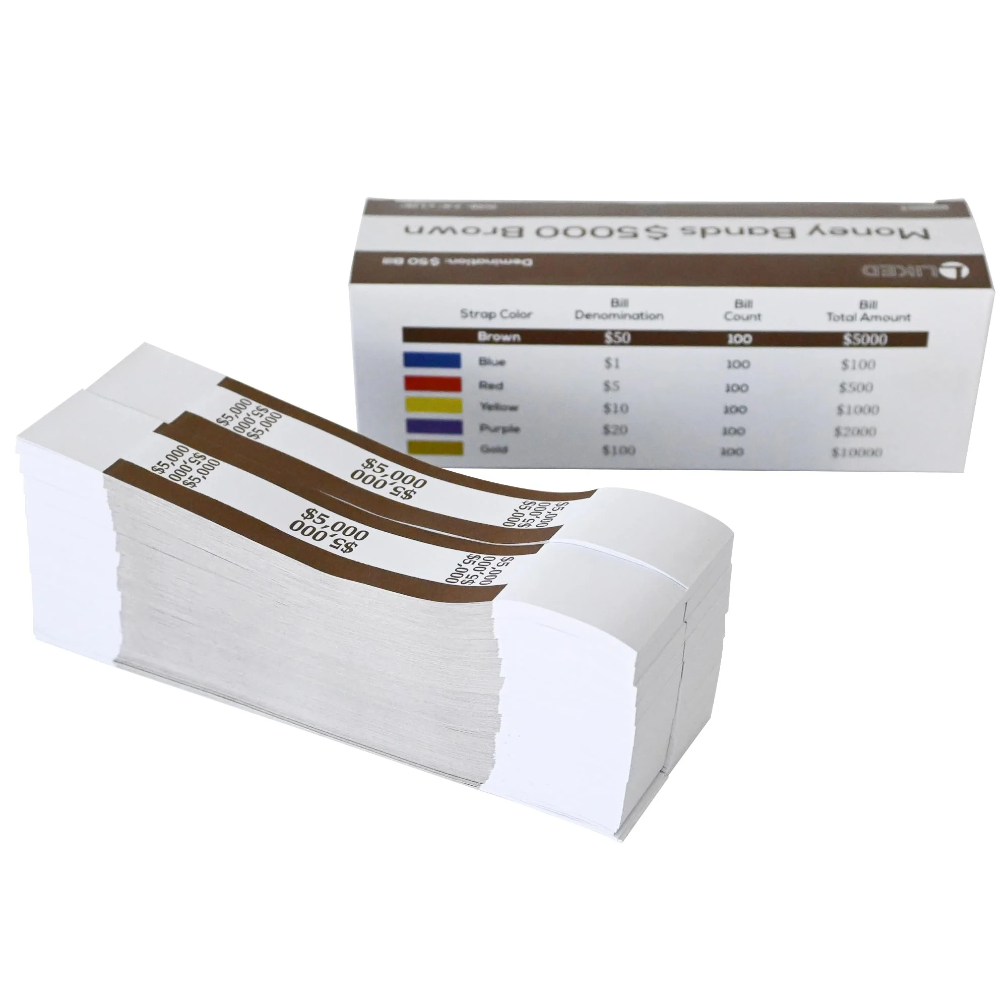 L LIKED Money Band Bundles Self Sealing Currency Straps for Bill Wrappers (Multiple Colour - 1000 PCS)… - Image 16