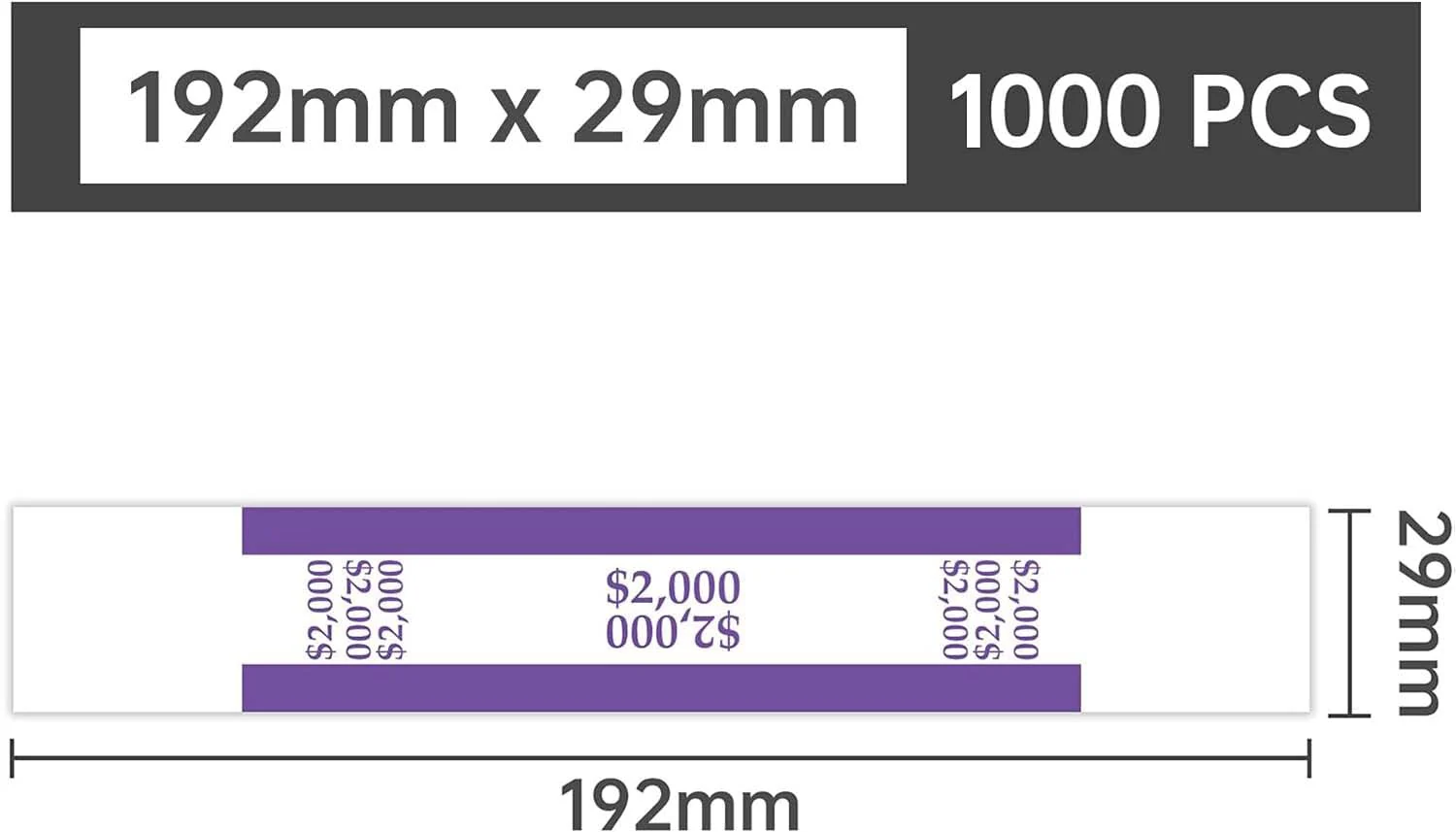 L LIKED Money Band Bundles Self Sealing Currency Straps for Bill Wrappers (Multiple Colour - 1000 PCS)… - Image 8