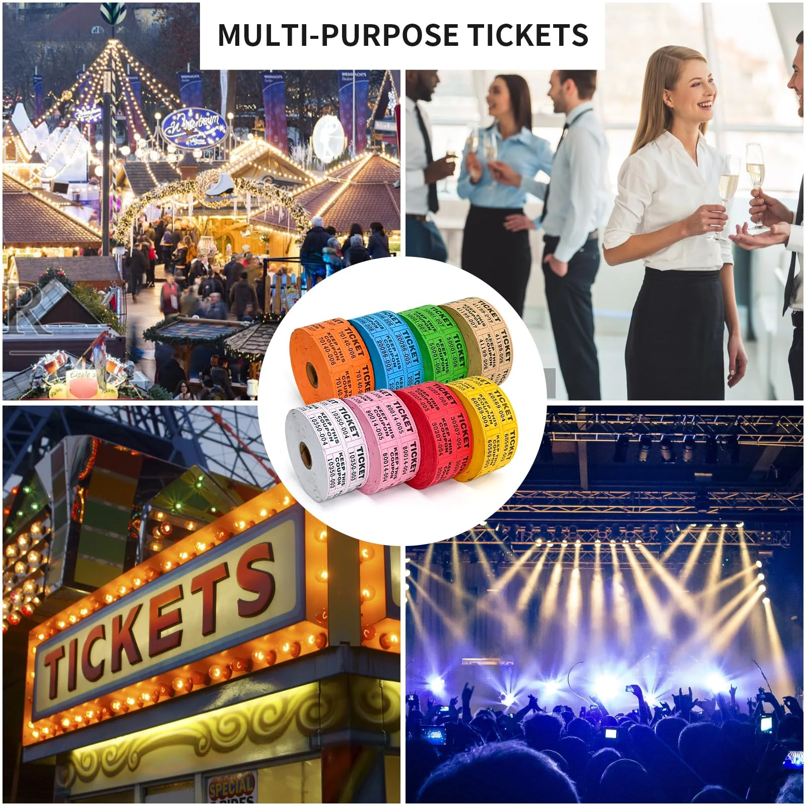 L LIKED Raffle Tickets Double Rolls 1000 per Roll 50/50 Raffle Tickets for Events, Entry, Class Reward, Fundraiser & Prizes - Image 5