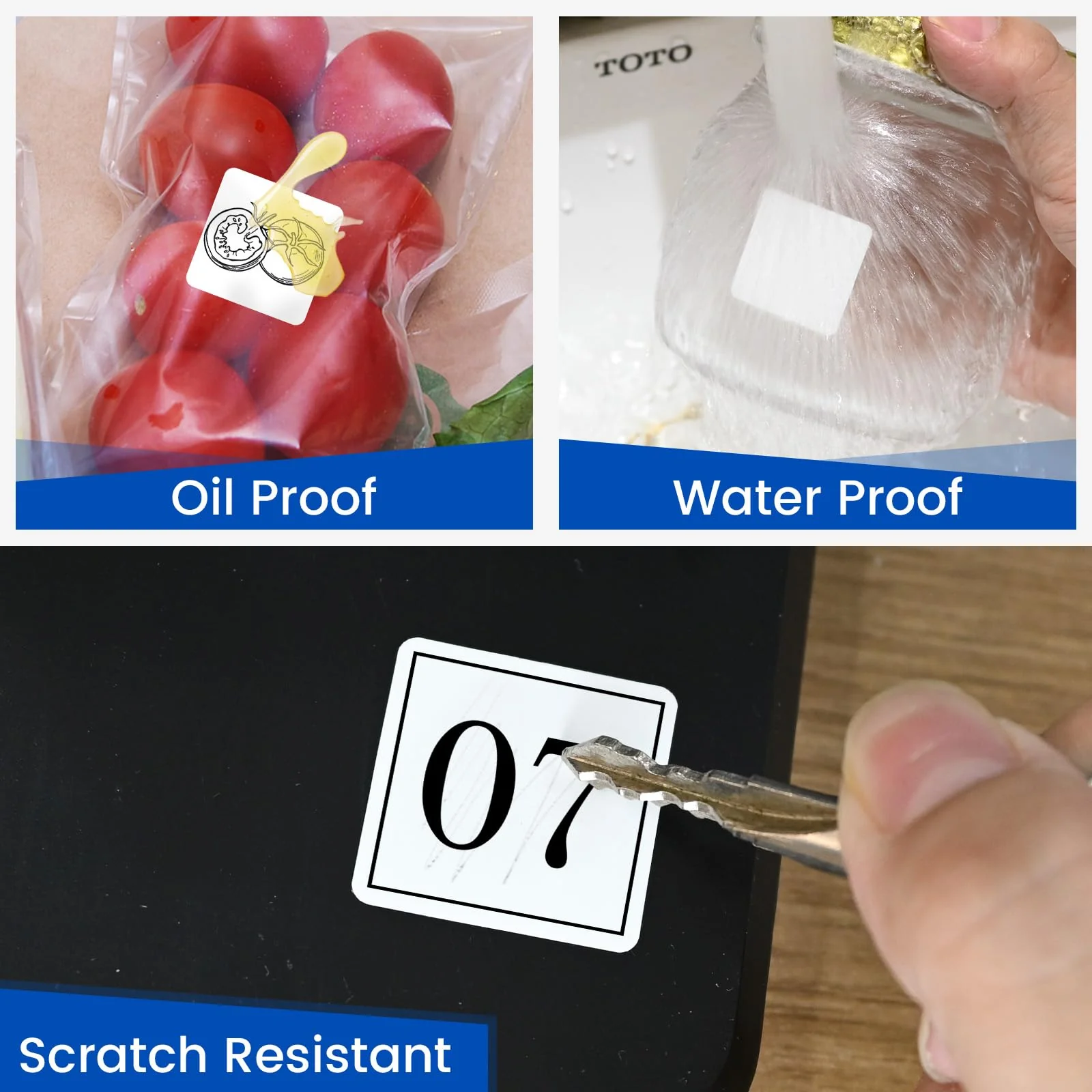 L LIKED  Removable Direct Thermal Labels with Perforated Lines, Water and Oil Resistant, Compatible with Rollo, Zebra Desktop Printers and More - Image 5